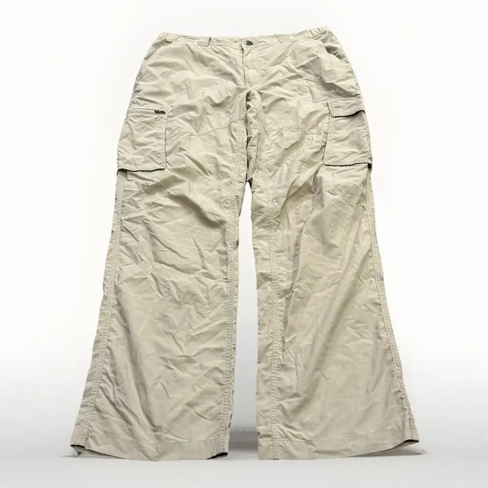 Columbia Mens Beige Hiking Kestrel Trail Cargo Pants Regular Fit 36x32 XM0104